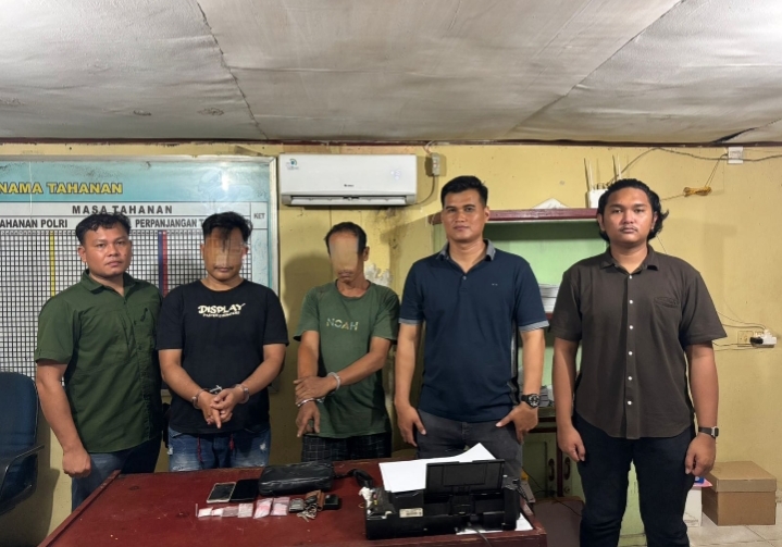Polsek Kandis Gulung Dua Pengedar Shabu, 11,21 Gram Barang Bukti Diamankan