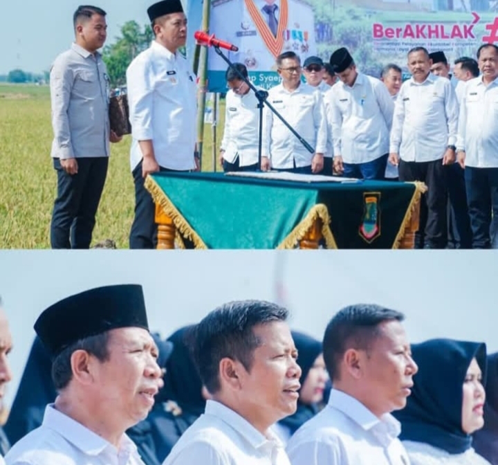 Puluhan Pejabat Karawang Dilantik Di Tengah Sawah