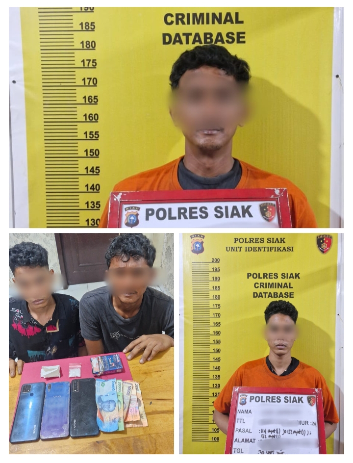 Satresnarkoba Polres Siak Tangkap Dua Pengedar Shabu di Perawang, 4,62 Gram Barang Bukti Diamankan