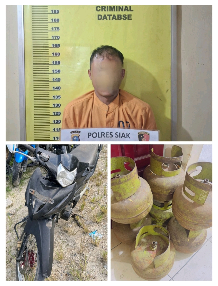 Unit Reskrim Polsek Kandis Bekuk Pelaku Pencurian Motor dan Tabung Gas di Jambai Makmur