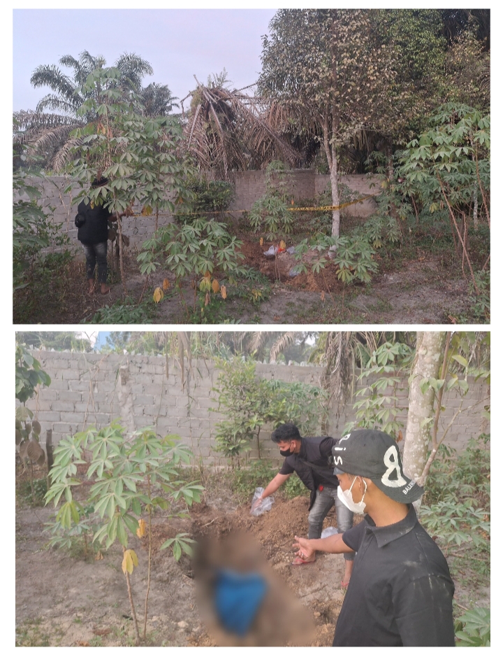 Geger! Mayat Mr. X Ditemukan Terkubur di Kebun Perawang Barat, Dibungkus Terpal