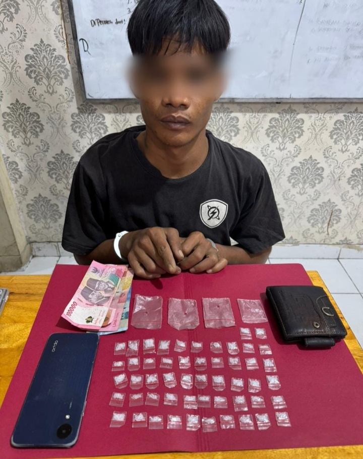 Polres Siak Gulung Bandar Narkoba, Amankan 52 Paket Sabu Siap Edar