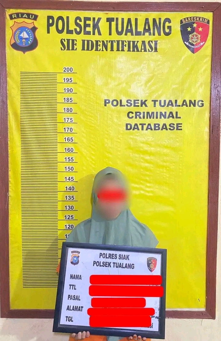 Polsek Tualang Bongkar Peredaran Sabu 0,74 Gram, IRT Diamankan di Perawang Barat