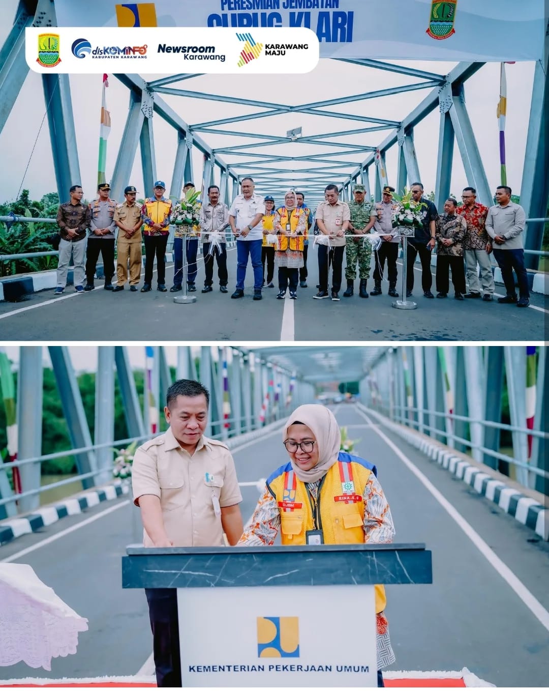 Peresmian Jembatan Curug 533 Meter Perkuat Konektivitas Klari-Ciampel dan Akses Menuju Purwakarta