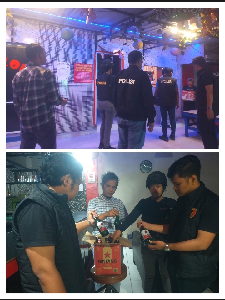 Polsek Kandis Gelar KRYD Pekat Jelang Ramadhan 1447 H, 24 Botol Miras Diamankan