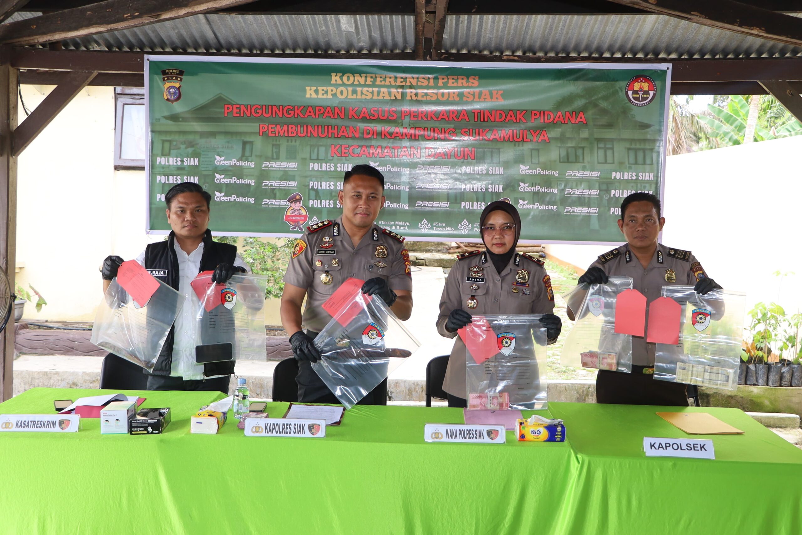 Gerak Cepat Polres Siak Ungkap Kasus Pembunuhan Berencana Lansia di Dayun : Pelaku Ingin Beli Motor Untuk Pacaranya