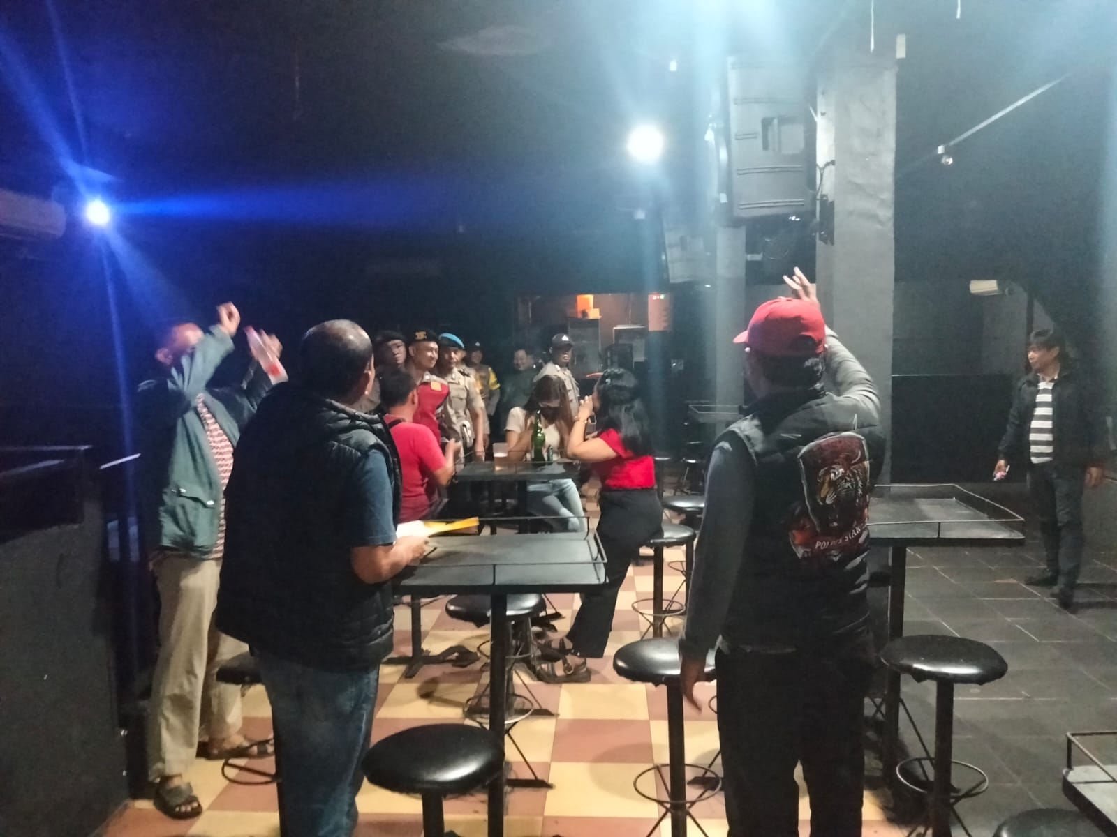 Jaga Kamtibmas, Polsek Tualang Gelar Razia THM Dini Hari