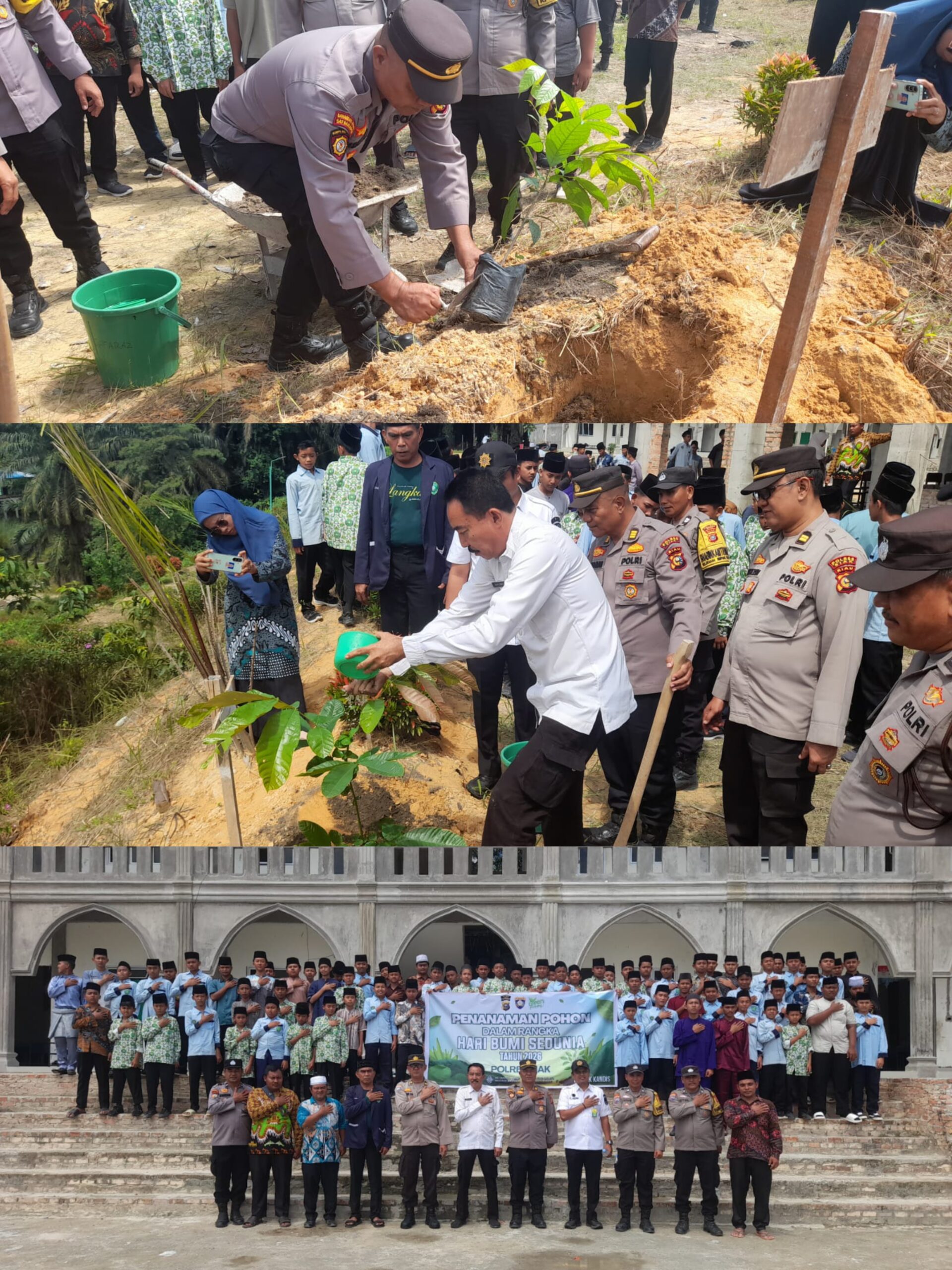 Polisi Tanam Harapan di Hari Bumi 2026, Kandis Bergerak untuk Masa Depan Hijau