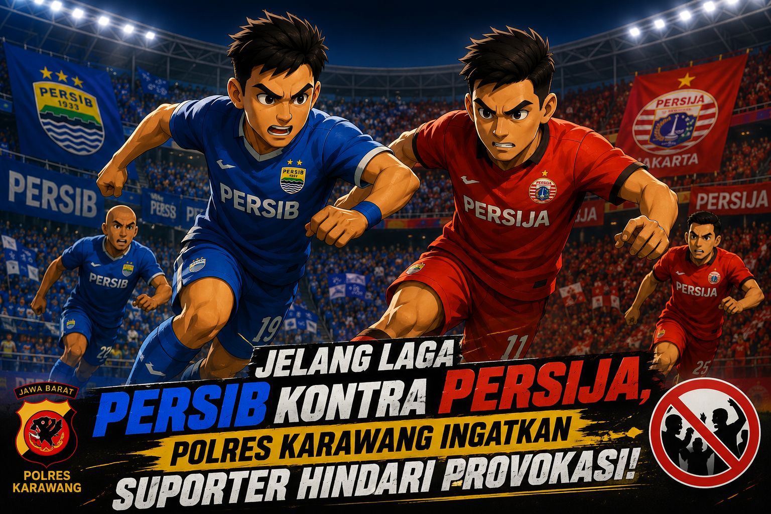 Kapolres Karawang Ajak Warga Nobar Persib vs Persija dengan Aman, Damai, dan Tertib