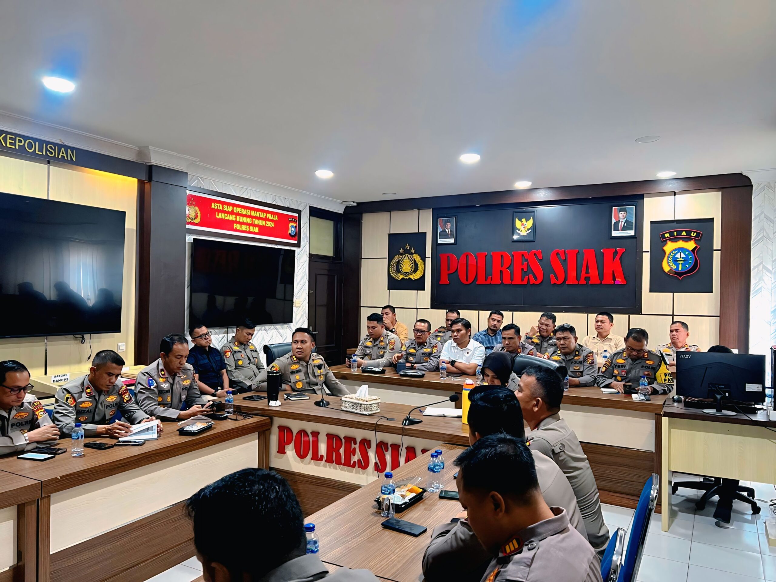 MANTAPKAN PROGRAM DUKUNG KETAHANAN PANGAN,KAPOLRES SIAK LAKUKAN ANALISA DAN EVALUASI