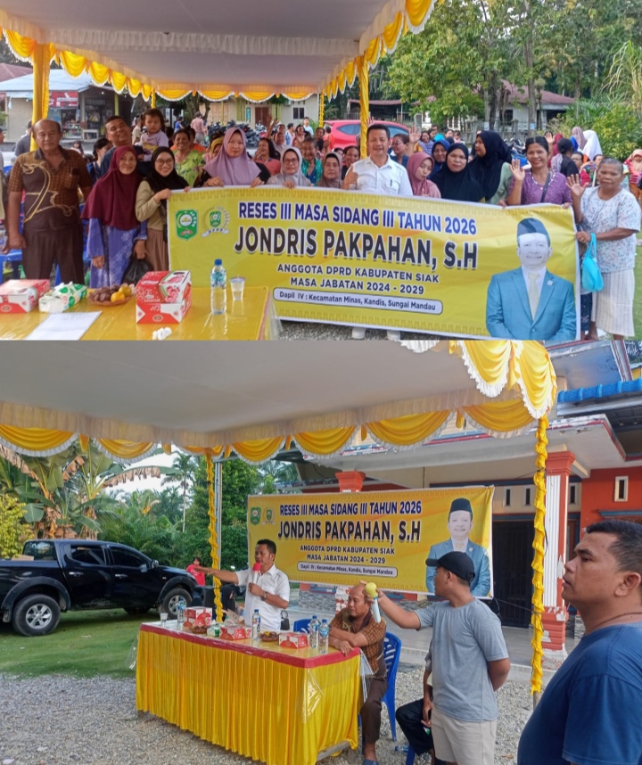 Warga Keluhkan Jalan Gelap Saat Reses Sidang ke III Jondris Pakpahan Anggota DPRD Siak Fraksi Golkar