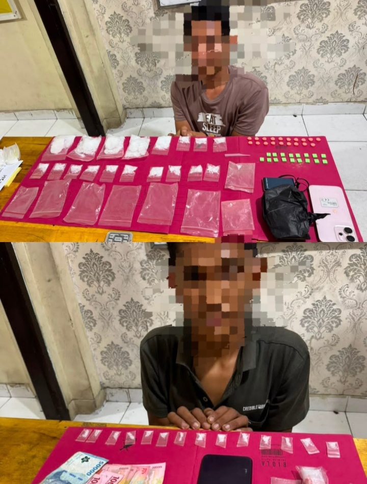 Polres Siak Ungkap Jaringan Narkotika di Kandis : Dua Bandar Berhasil Dibekuk Dengan Ratusan Gram Sabu dan Puluhan Pil Ekstasi