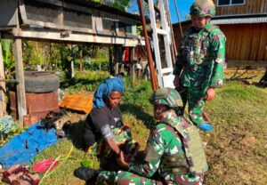 Satgas Pamtas Kewilayahan RI-PNG Yonif 645/Gty Pos Napua Laksanakan Kegiatan Pelayanan Kesehatan di Distrik Napua Oplus_16908288