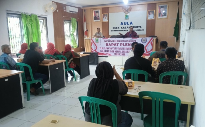 Rapat Pleno Penetapan Sementara Pemilihan Desa Kalangsurya Tahun 2026