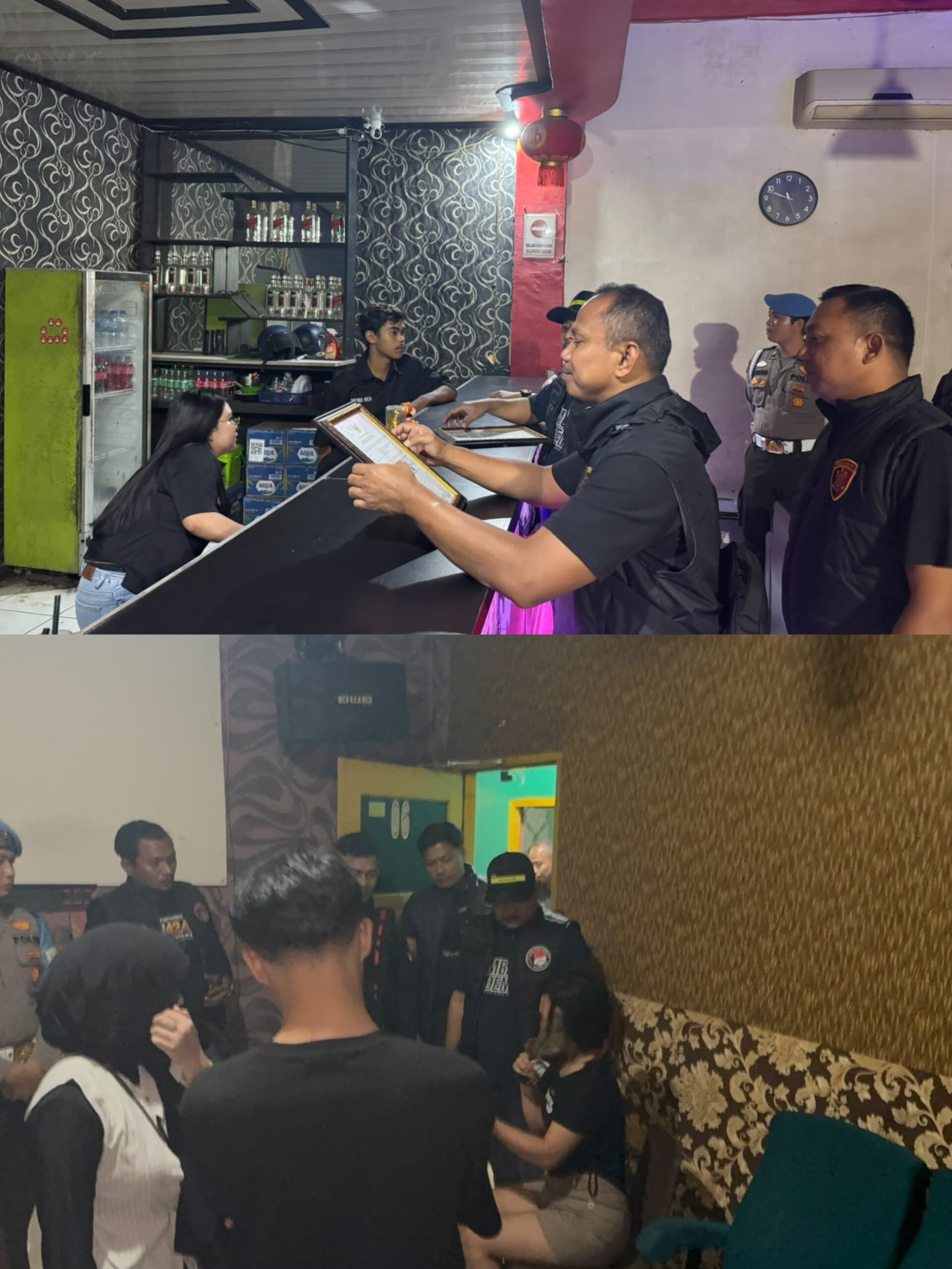 Polsek Kandis Bersama Satresnarkoba Polres Siak Gencarkan Razia, Tiga Tempat Hiburan Malam Jadi Sasaran